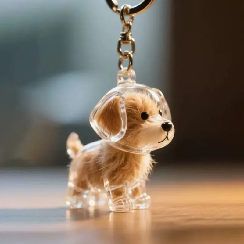 Dog Hair Collector Keychain Bag Charm Memorial Storage Box Sentimental Perfect for Storing Pet Hair Gift for Dog Lovers - CustWit