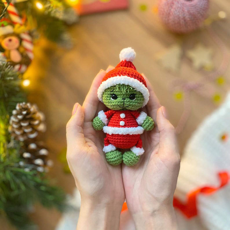 Bonecos de Crochê de Natal Feitos à Mão – Presente Festivo e Decoração de Natal