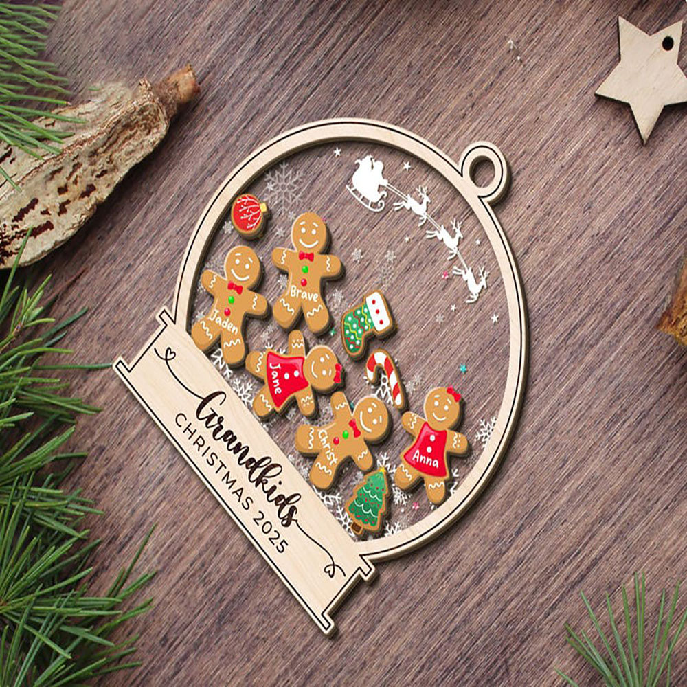 Enfeite De Natal Personalizado Com Nome Da Família Para Coqueteleira De Gengibre, Lembrança De Natal Para A Família, Presente De Natal