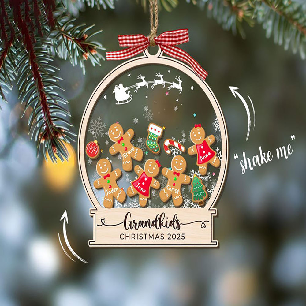 Enfeite De Natal Personalizado Com Nome Da Família Para Coqueteleira De Gengibre, Lembrança De Natal Para A Família, Presente De Natal