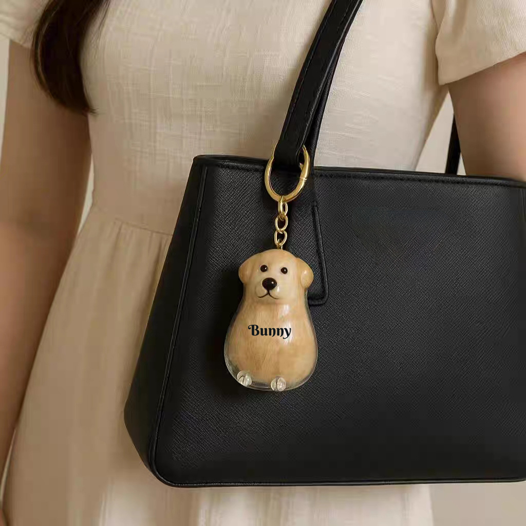 Dog Hair Collector Keychain Bag Charm Memorial Storage Box Sentimental Perfect for Storing Pet Hair Gift for Dog Lovers - CustWit