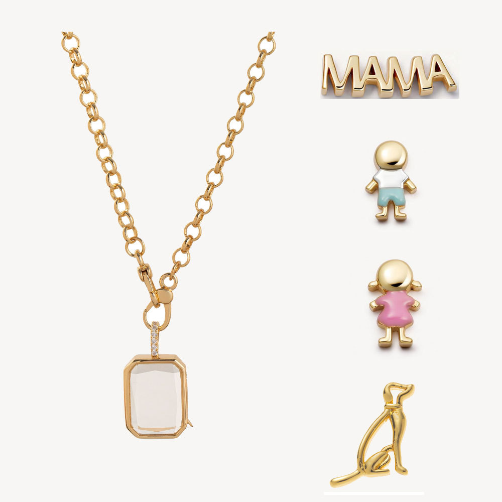 Custom Open Pendant Necklace for Women Girls Simple Fashion DIY Accessory Necklace