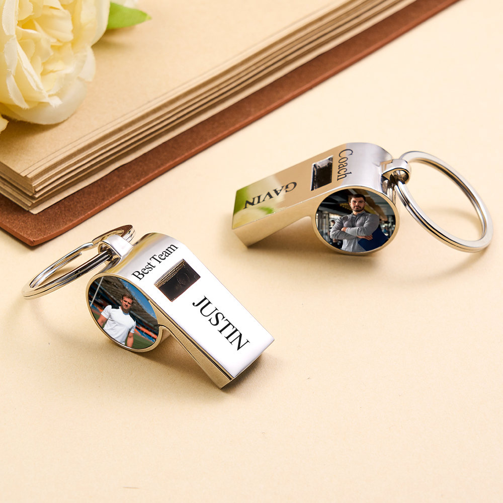 Chaveiro Apito Personalizado com Foto e Texto