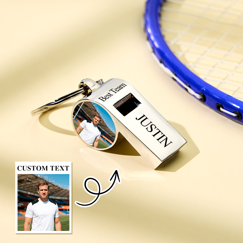 Chaveiro Apito Personalizado com Foto e Texto