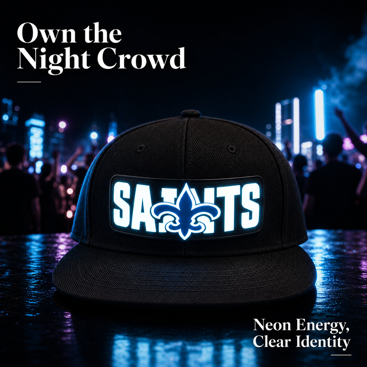 Football Fan LED Light-Up Snapback Cap