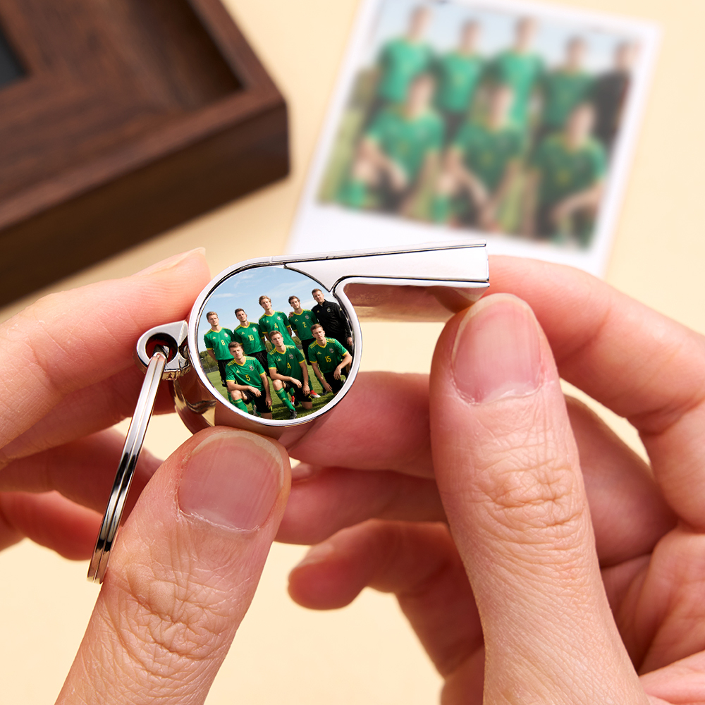 Chaveiro Apito Personalizado com Foto e Texto