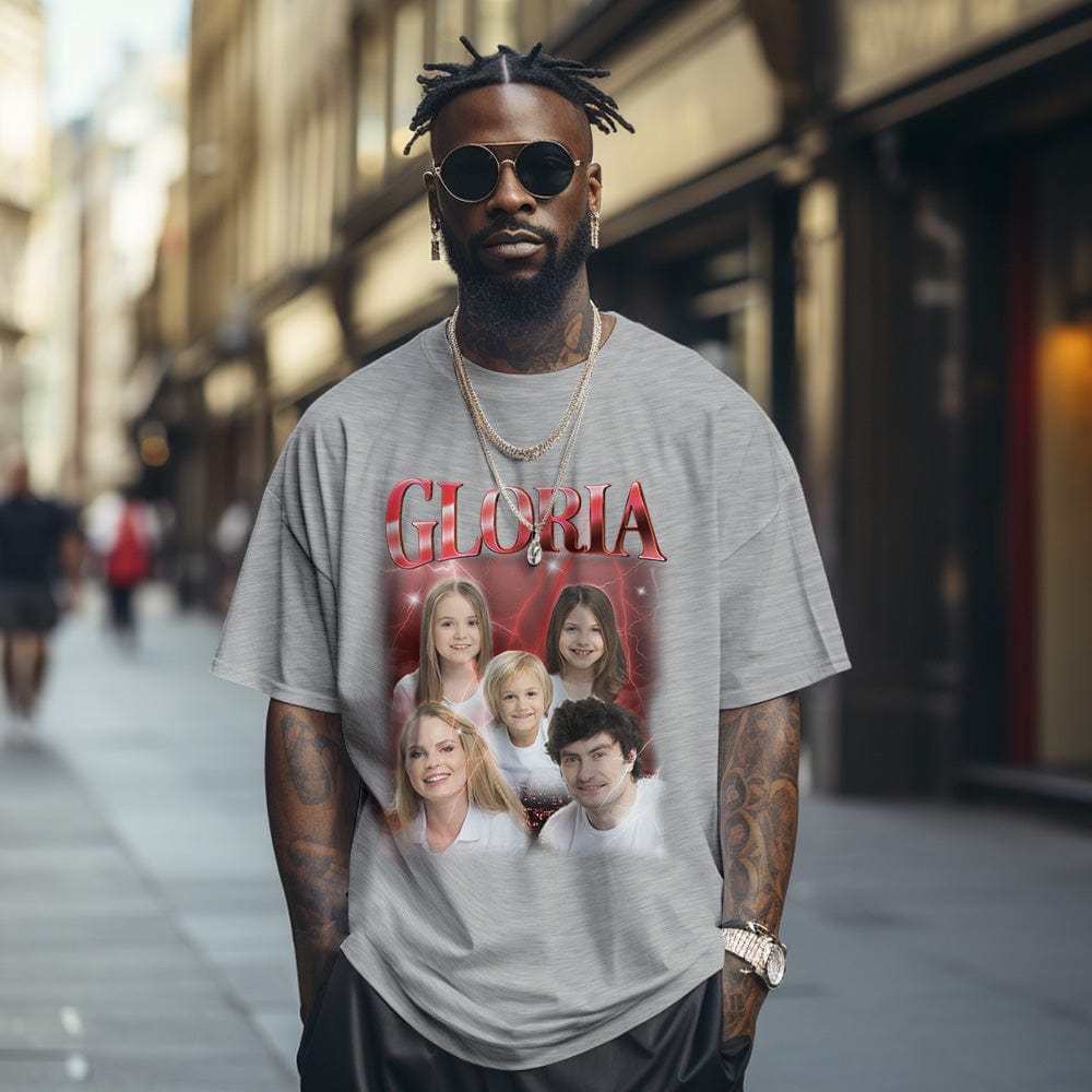 Camiseta Retrô Personalizada Com Foto De Gato De Estimação E Design De Nome Personalizado - CustWitPT