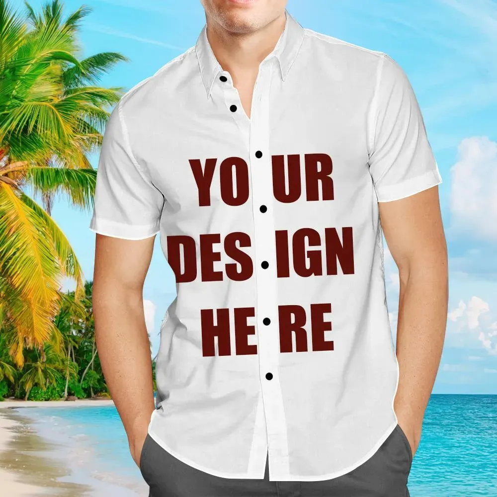 Camisa Havaiana Tema Portugal – Camisa Masculina De Manga Curta Com Botões De Praia Personalizada