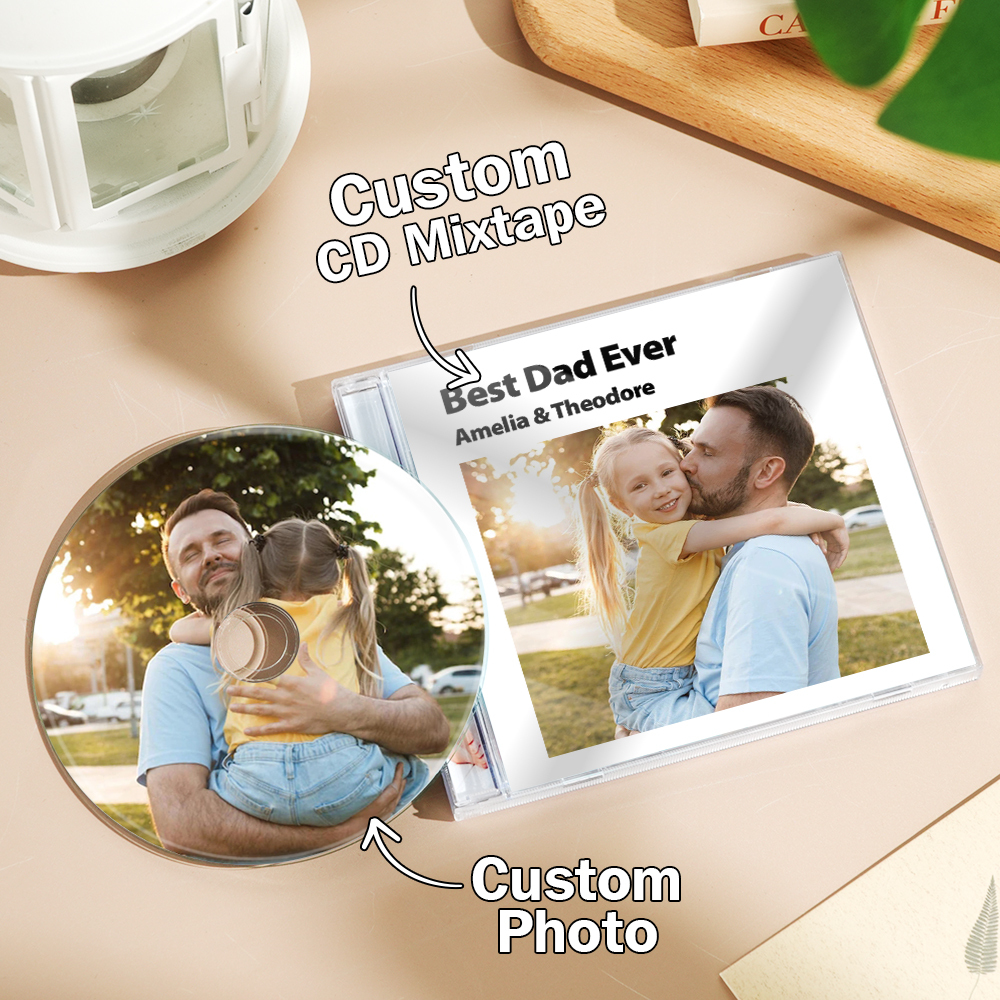 Cd De Memórias Personalizado Para Pai E Filho, Mixtape Com 5/16 Faixas Em Estojo De Joias, Presente Exclusivo Para O Dia Dos Pais - CustWitPT