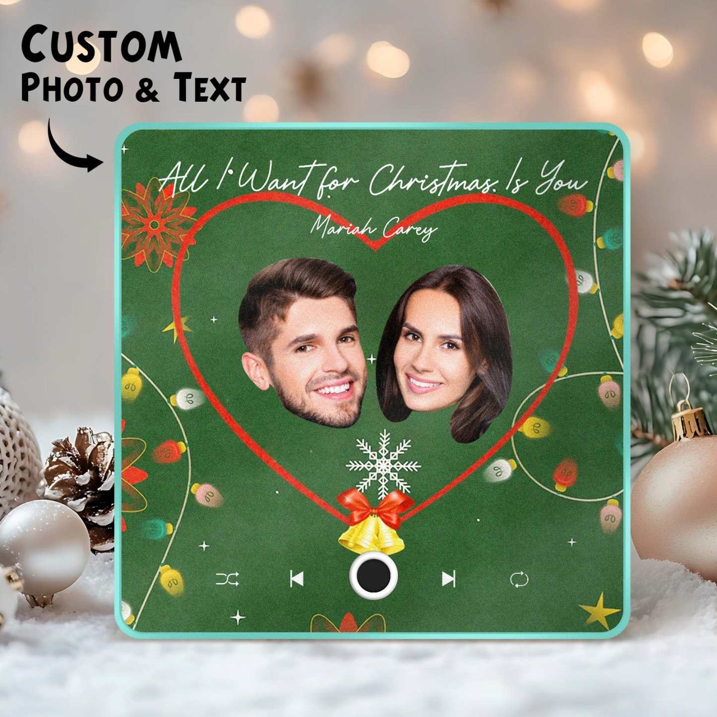 Customized Music Fridge Magnet Personalized Fridge Magnet With Photo for Creative Christmas Gift