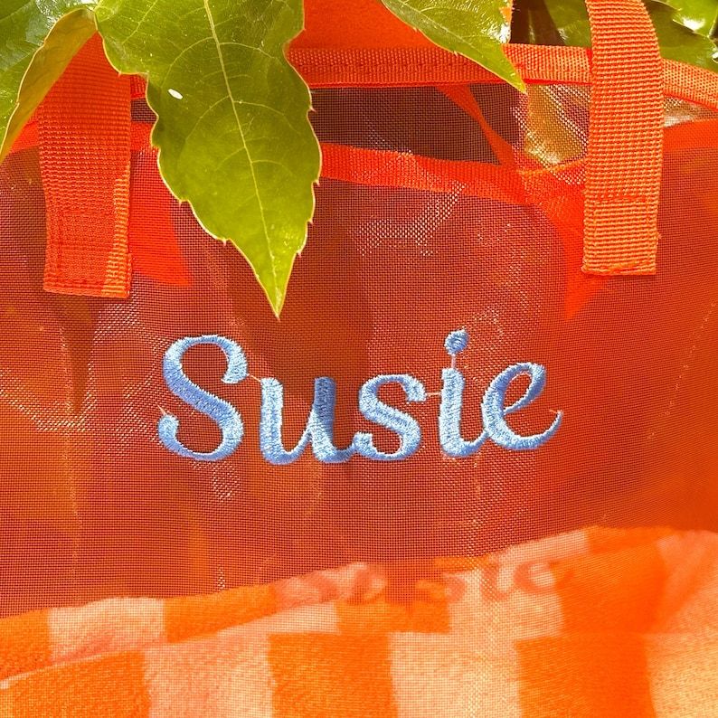 Bolsa De Praia Bordada Personalizada Para Crianças, Sacola De Praia De Peixe De Malha, Sacola De Praia Personalizada Para Crianças, Bolsa De Praia De Brinquedo Infantil, Presente Para Crianças - CustWitPT