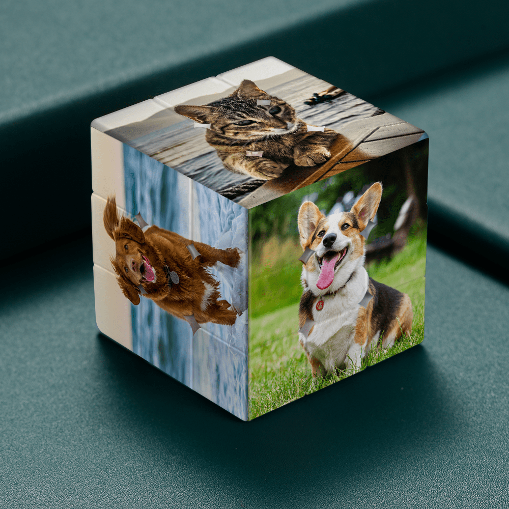 Pet Memorial Gifts Cubo De Rubik Com Foto Personalizada - 6 Fotos - CustWitPT