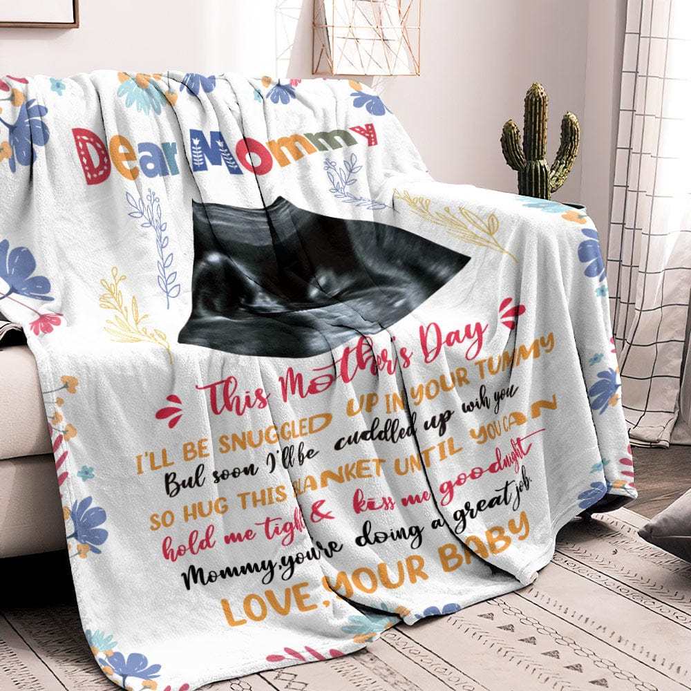 Cobertor Para Presente De Dia Das Mães Com Foto Personalizada Para A Mãe - CustWitPT