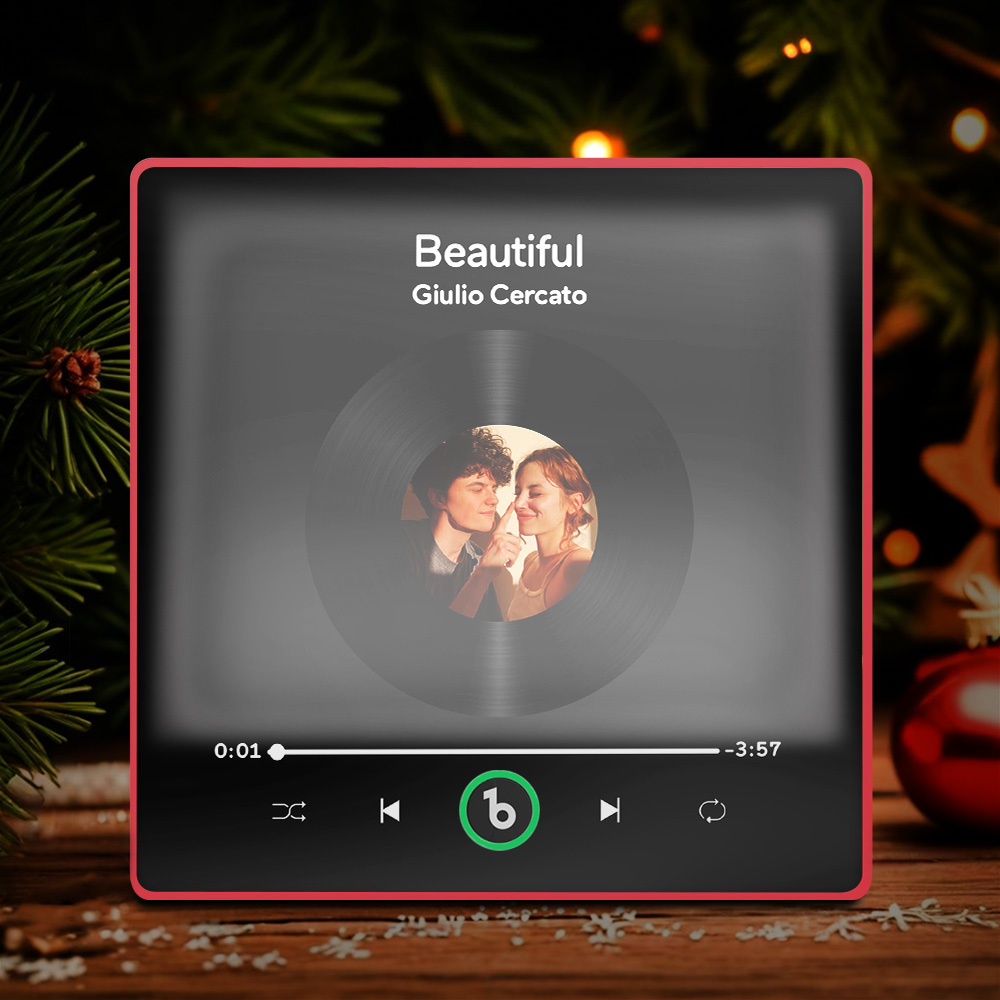 Ímã De Geladeira Musical Personalizado, Novo Modelo 4.5 Com Luz Noturna, Moldura Colorida, Álbum De Música, Ímã De Parede Musical Que Pode Ser Reproduzido, Presentes De Natal. - CustWitPT