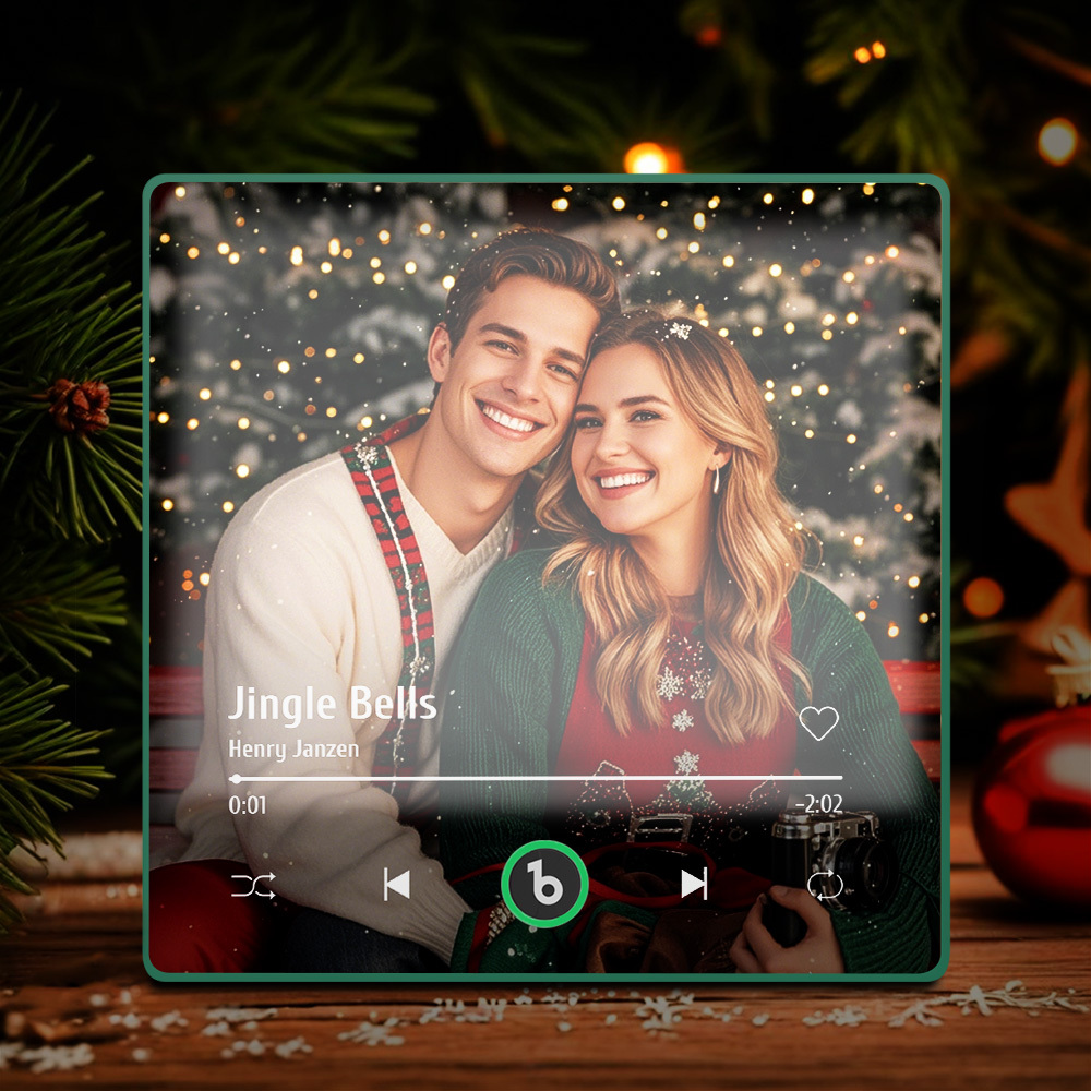 Ímã De Geladeira Musical Personalizado, Novo Modelo 4.5 Com Luz Noturna, Moldura Colorida, Álbum De Música, Ímã De Parede Musical Que Pode Ser Reproduzido, Presentes De Natal. - CustWitPT