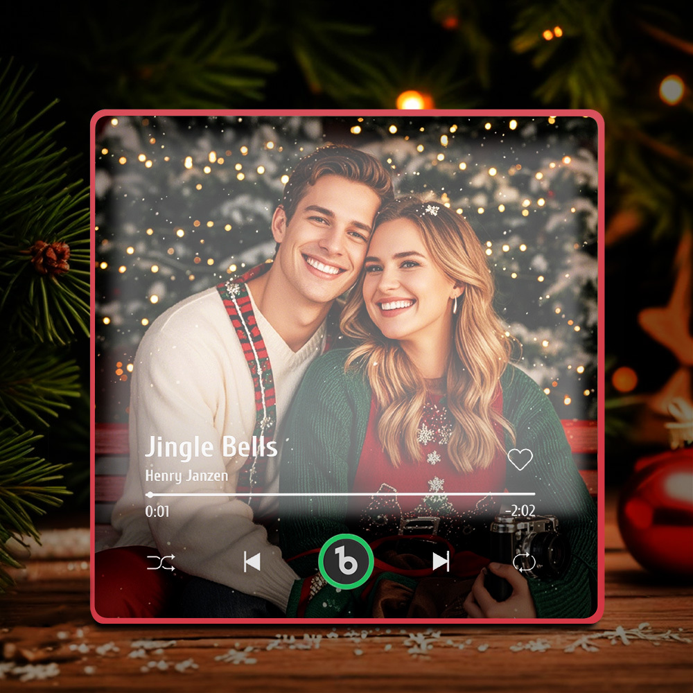 Ímã De Geladeira Musical Personalizado, Novo Modelo 4.5 Com Luz Noturna, Moldura Colorida, Álbum De Música, Ímã De Parede Musical Que Pode Ser Reproduzido, Presentes De Natal. - CustWitPT