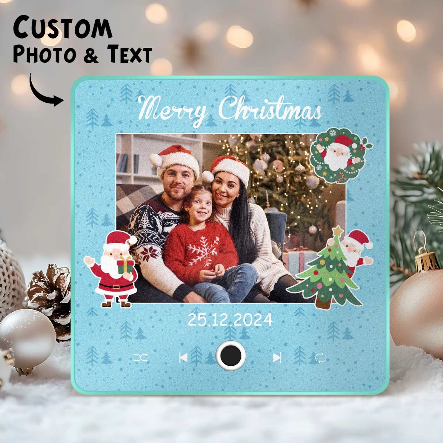 Customized Music Fridge Magnet Personalized Fridge Magnet With Photo for Creative Christmas Gift