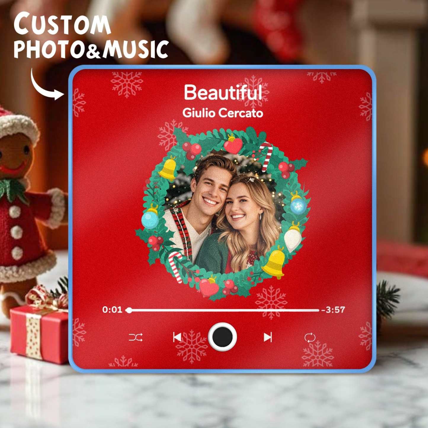 Customized Music Fridge Magnet Personalized Fridge Magnet With Photo for Creative Christmas Gift