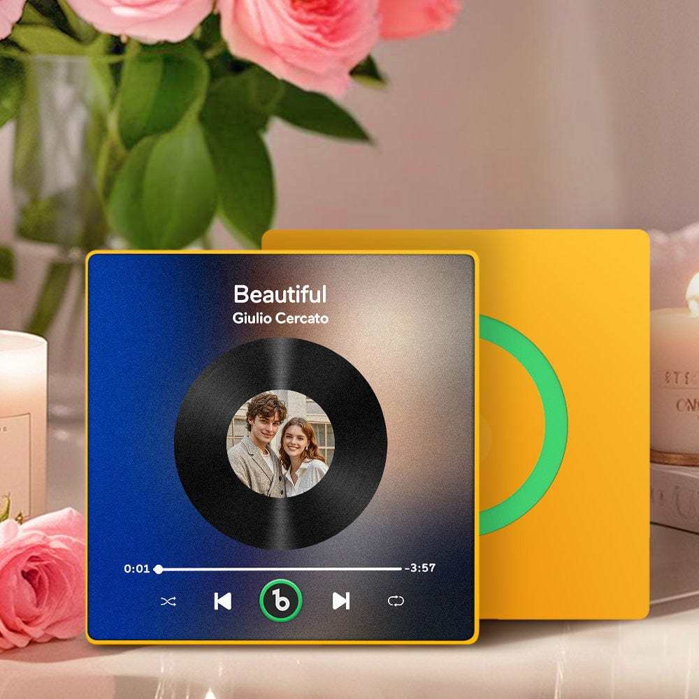 Ímã De Geladeira Musical Personalizado, Álbum De Fotos, Ímã De Geladeira Com Música Cantando, Adesivo De Parede Com Movimento Musical Que Pode Ser Tocado, Presente De Dia Dos Namorados - CustWitPT
