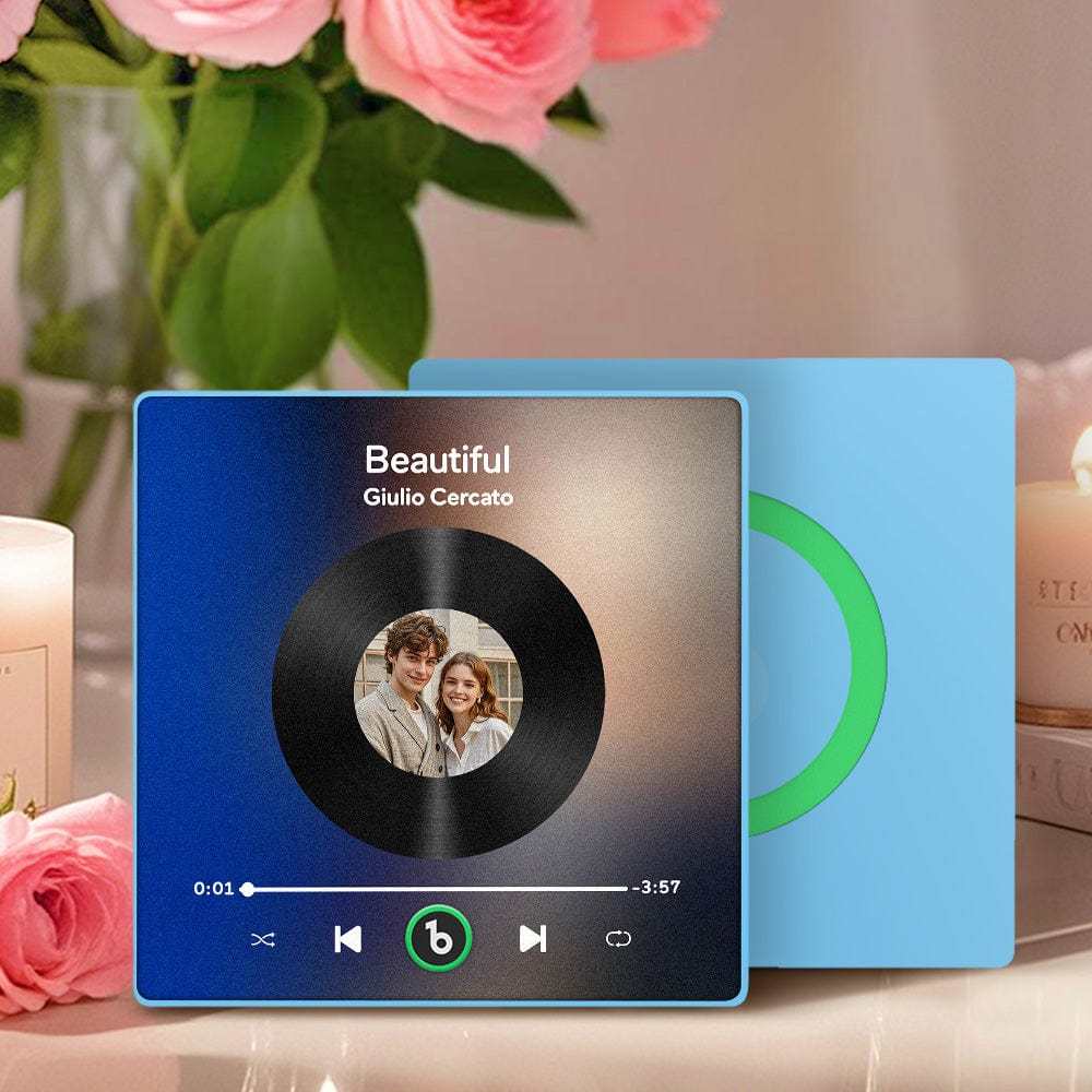 Ímã De Geladeira Musical Personalizado, Álbum De Fotos, Ímã De Geladeira Com Música Cantando, Adesivo De Parede Com Movimento Musical Que Pode Ser Tocado, Presente De Dia Dos Namorados - CustWitPT