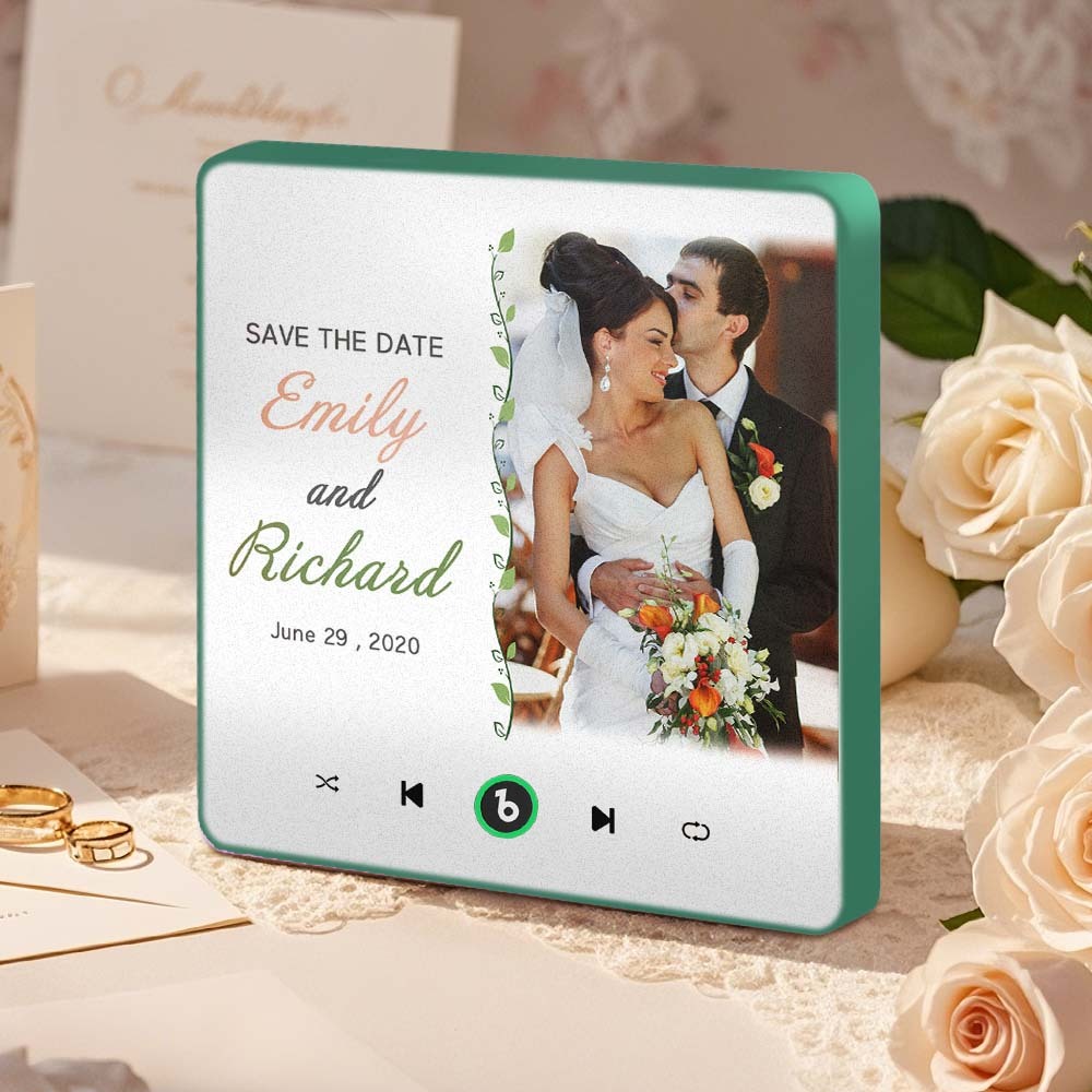 Ímã De Geladeira Musical Personalizado, Presente De Casamento Para Casais, Ímãs Musicais Personalizados Que Podem Tocar Músicas - CustWitPT