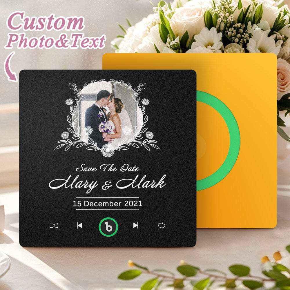 Ímãs De Geladeira Com Música, Presentes De Casamento Personalizados Para Casais, Ímãs Musicais Personalizados Que Podem Tocar Músicas - CustWitPT