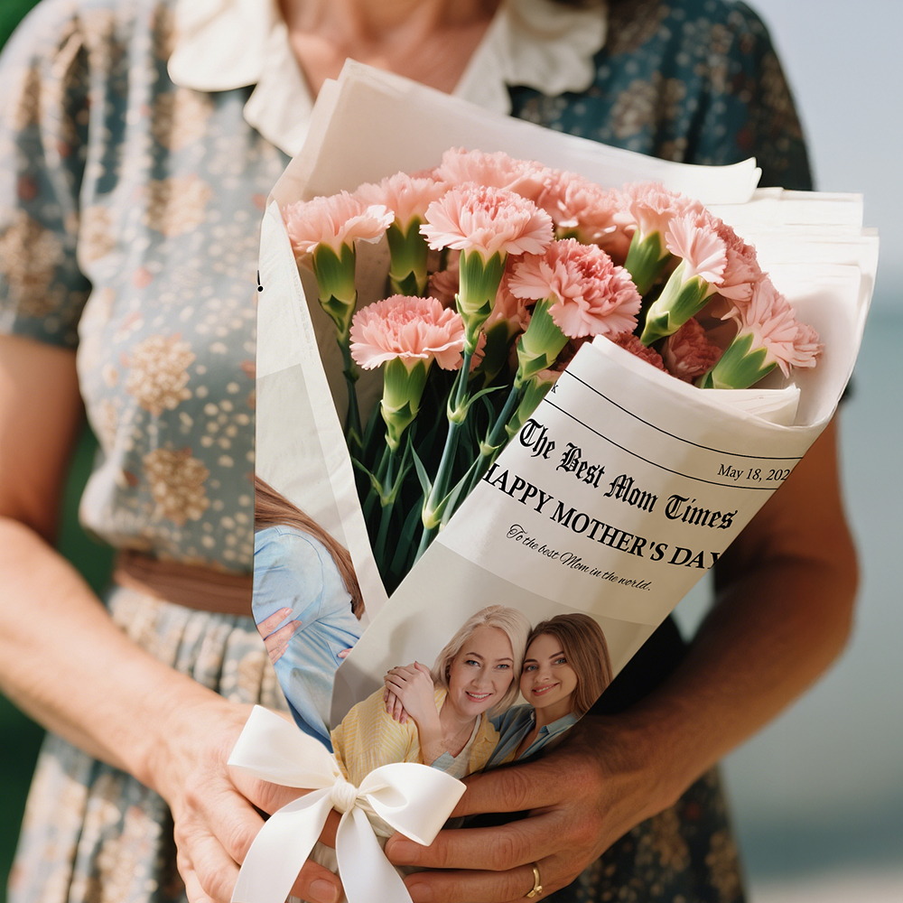 Cartaz De Jornal Personalizado Com Foto E Texto Para O Dia Das Mães, Presente Personalizado Para O Dia Das Mães