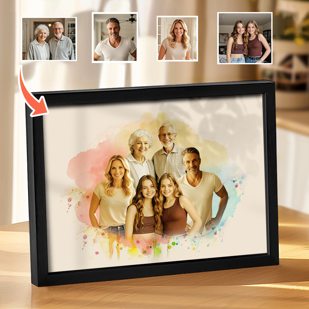 Decoração Personalizada Para Combinar Fotos De Família, Combinar Fotos Em Retrato De Família, Presente Memorial Personalizado, Presente Para O Dia Dos Pais - CustWitPT