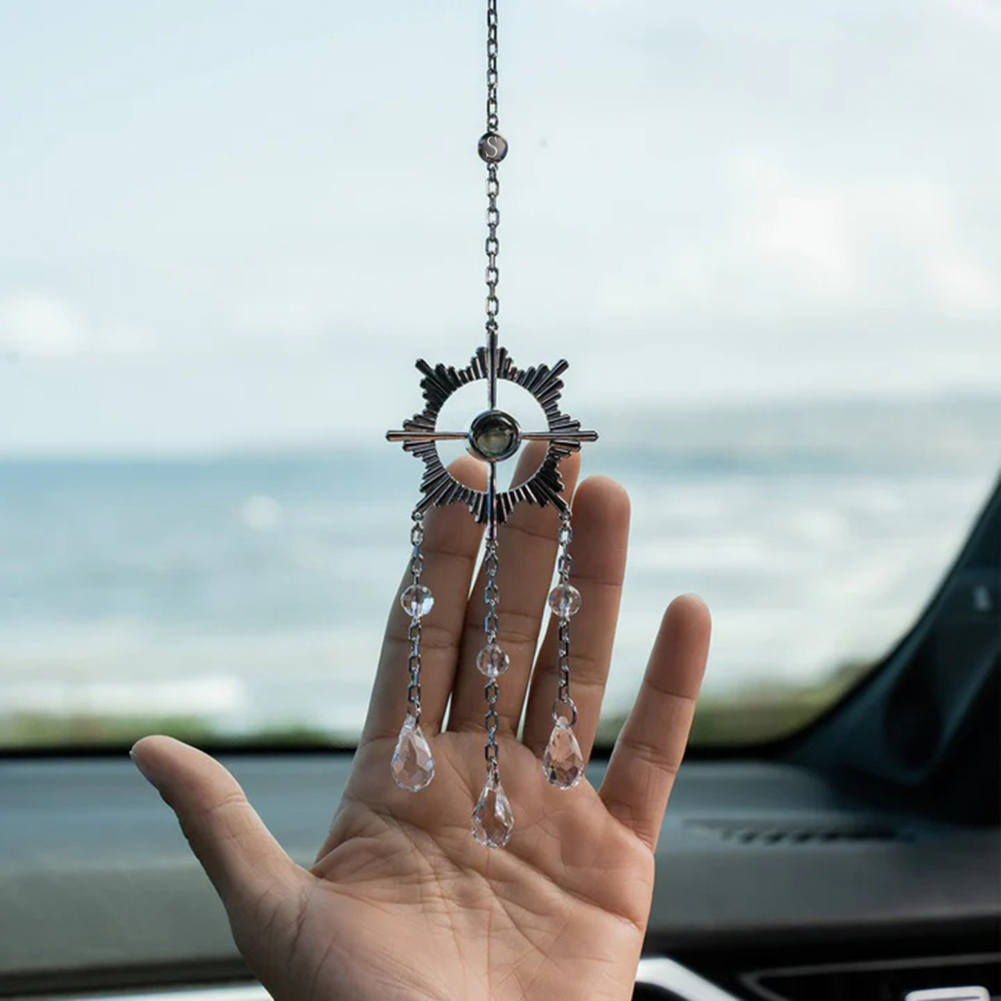 Personalized Guardian Angel Photo Sun Catcher Projection Car Ornaments Memorial Gift - CustWitUK