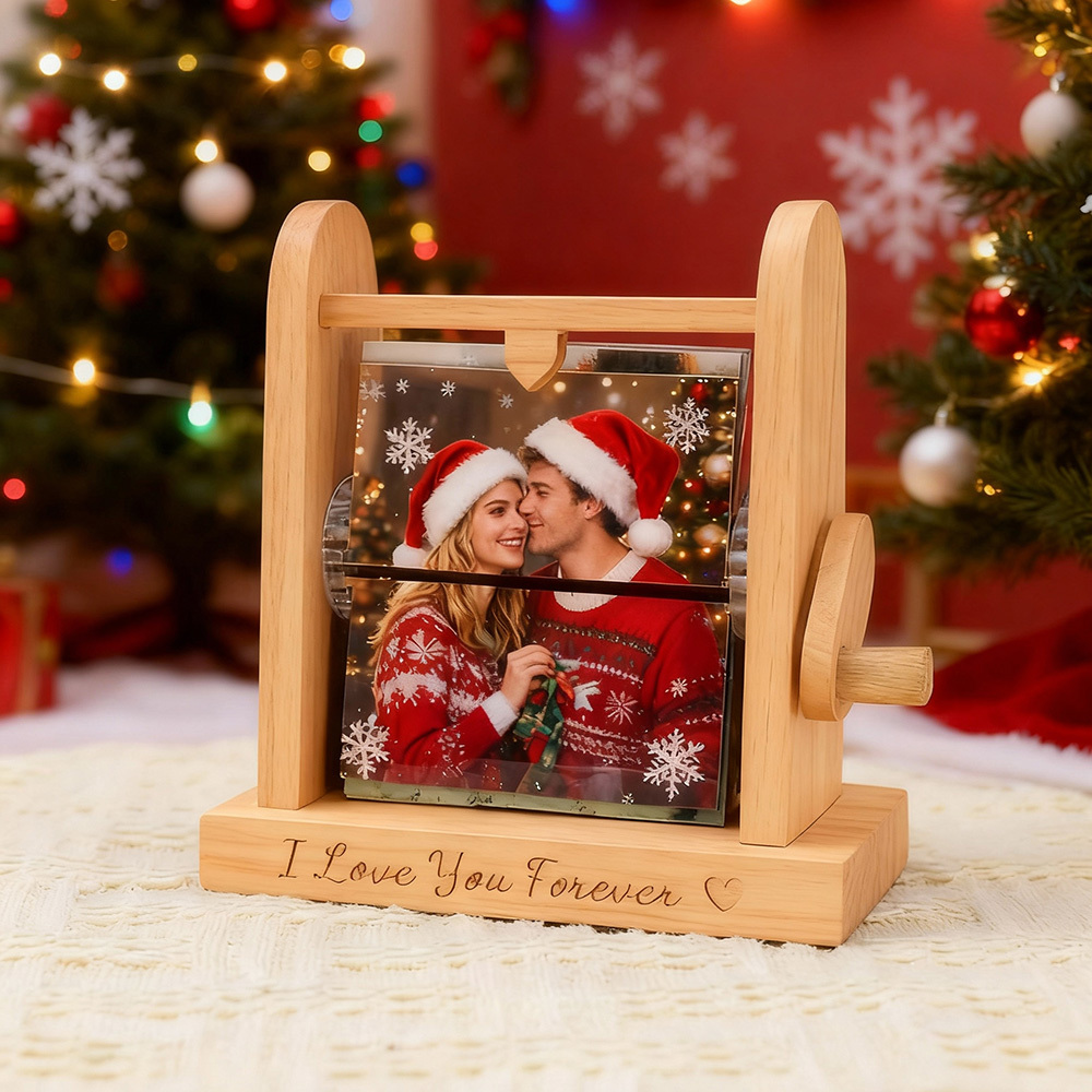 Álbum De Fotos Personalizado Com 16 Fotos, Exclusivo, Com Manivela, Perfeito Para Presentear O Pai, A Mãe, Em Casamentos, Aniversários E No Natal. - CustWitPT