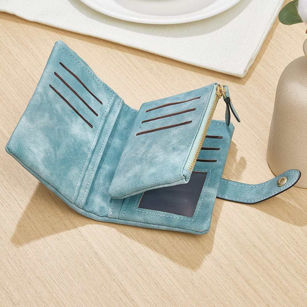 Carteira De Couro Personalizada Com Três Dobras Em Formato De Borboleta E Porta-moedas, Presente Personalizado Para O Dia Das Mães Para Mulheres - CustWitPT