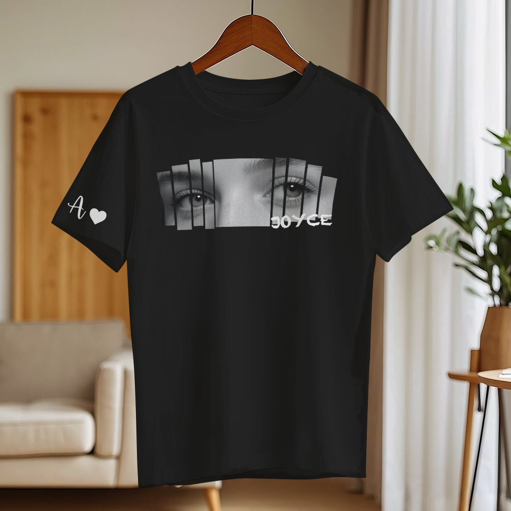 Camiseta Olhos Personalizados Camiseta Olhos De Namorada Foto E Nome Personalizados - CustWitPT