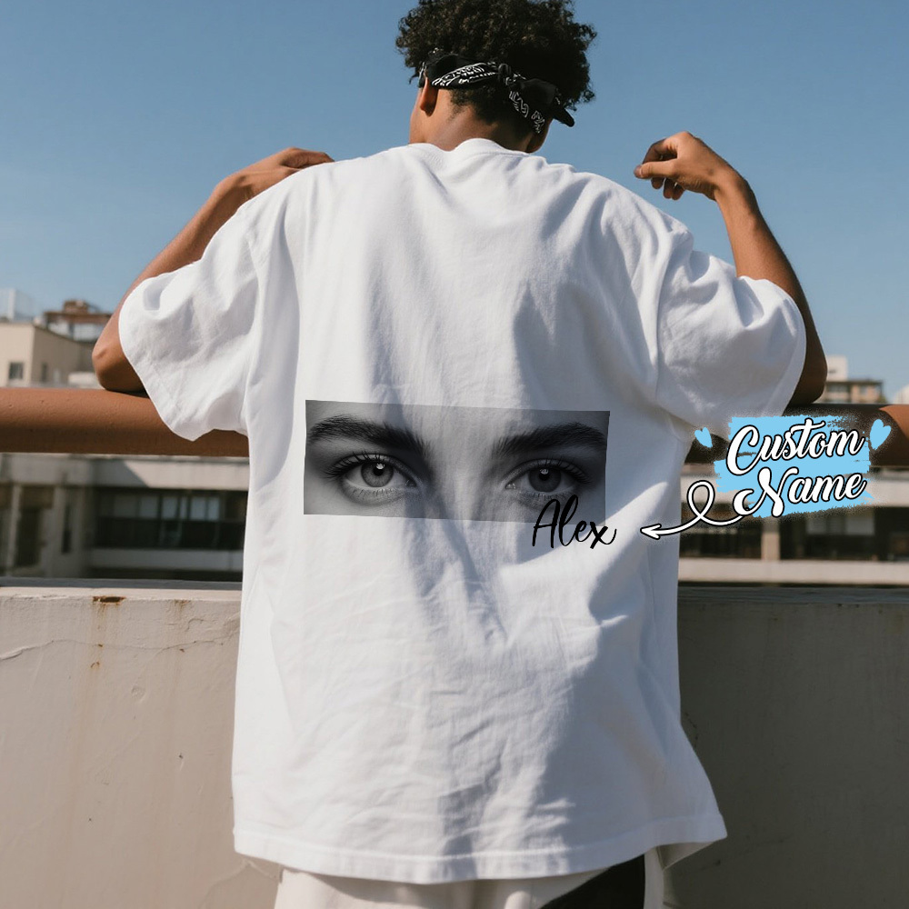 Custom Eyes Graphic T-Shirt - Unique Artistic Design for Fashion Lovers