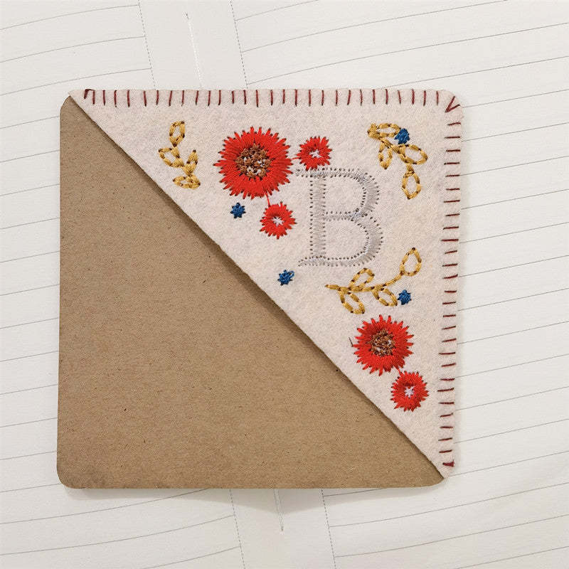 Personalized Bookmark with Initial Custom Embroidered Bookmark Gift for Book Lovers - CustWitUK
