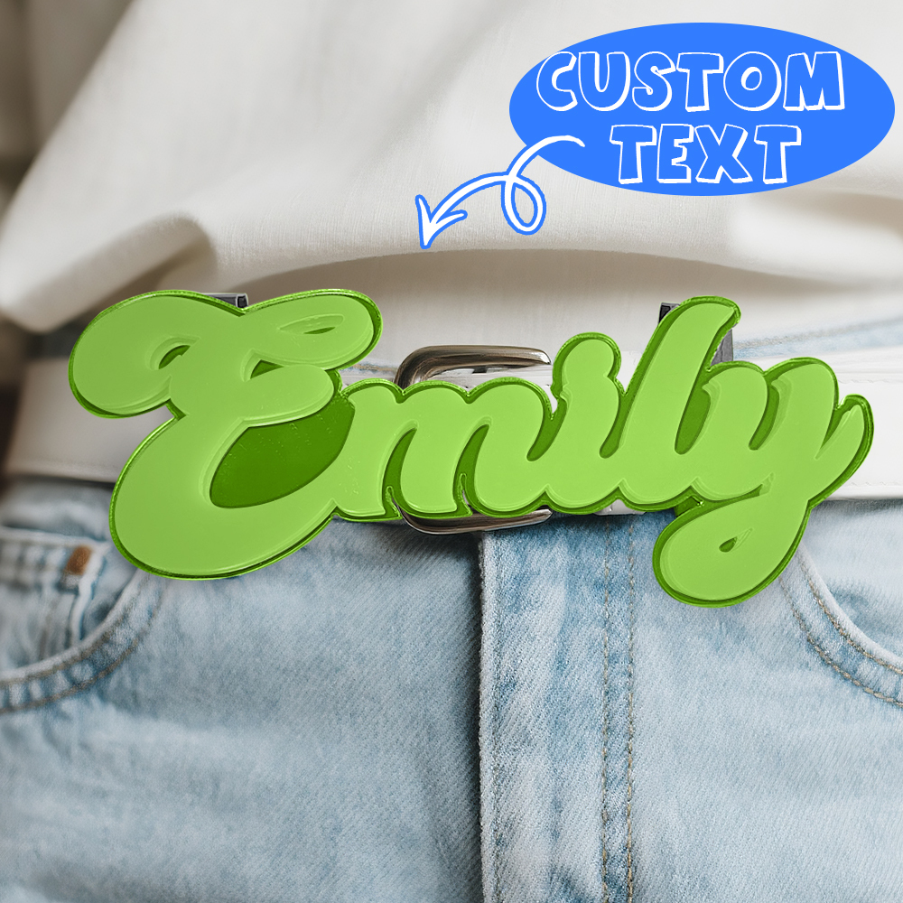 Fivela De Cinto Com Placa De Identificação Personalizada, Fecho De Cinto Personalizado, Clipe De Cinto Impressionante - CustWitPT