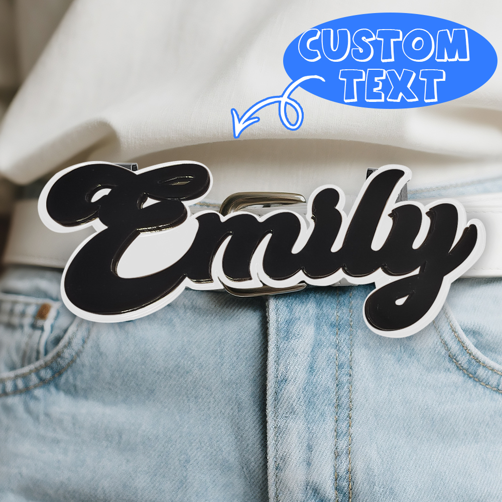 Fivela De Cinto Com Placa De Identificação Personalizada, Fecho De Cinto Personalizado, Clipe De Cinto Impressionante - CustWitPT