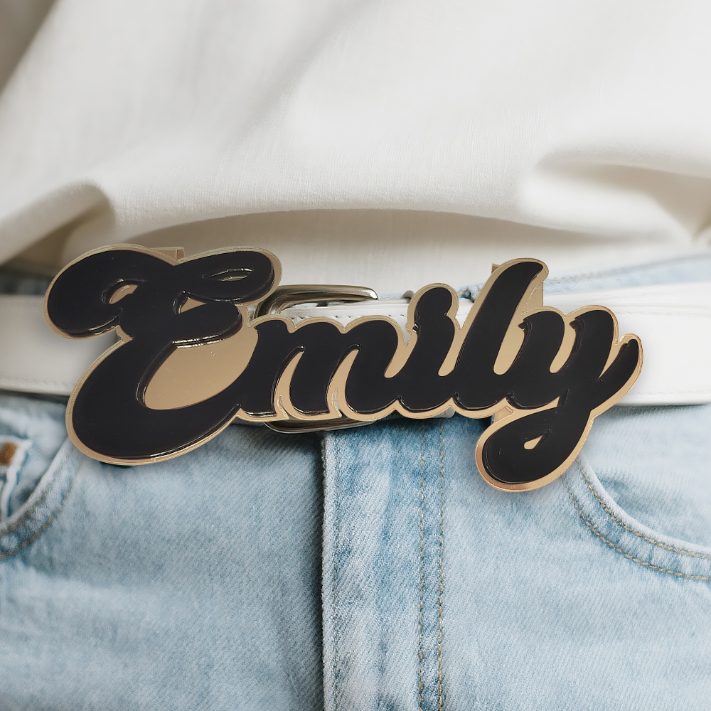Fivela De Cinto Com Placa De Identificação Personalizada, Fecho De Cinto Personalizado, Clipe De Cinto Impressionante - CustWitPT