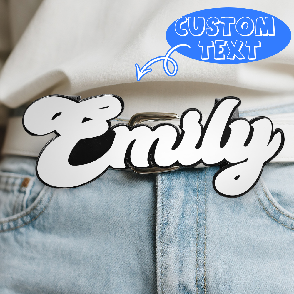 Fivela De Cinto Com Placa De Identificação Personalizada, Fecho De Cinto Personalizado, Clipe De Cinto Impressionante - CustWitPT