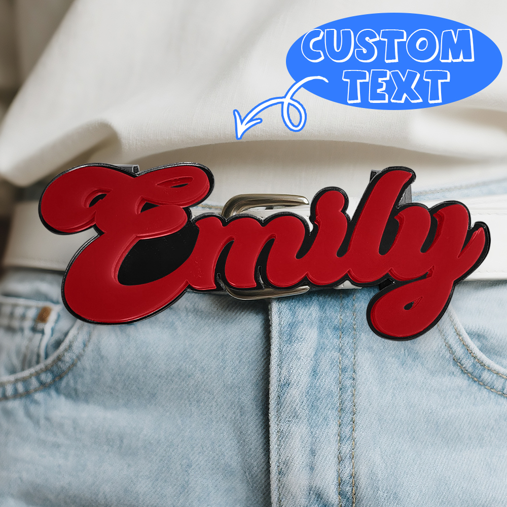 Fivela De Cinto Com Placa De Identificação Personalizada, Fecho De Cinto Personalizado, Clipe De Cinto Impressionante - CustWitPT
