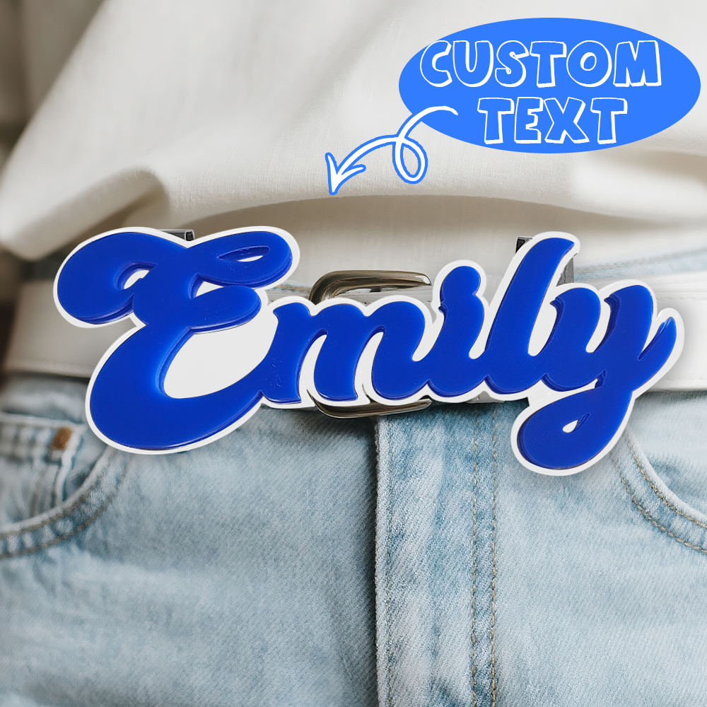 Fivela De Cinto Com Placa De Identificação Personalizada, Fecho De Cinto Personalizado, Clipe De Cinto Impressionante - CustWitPT