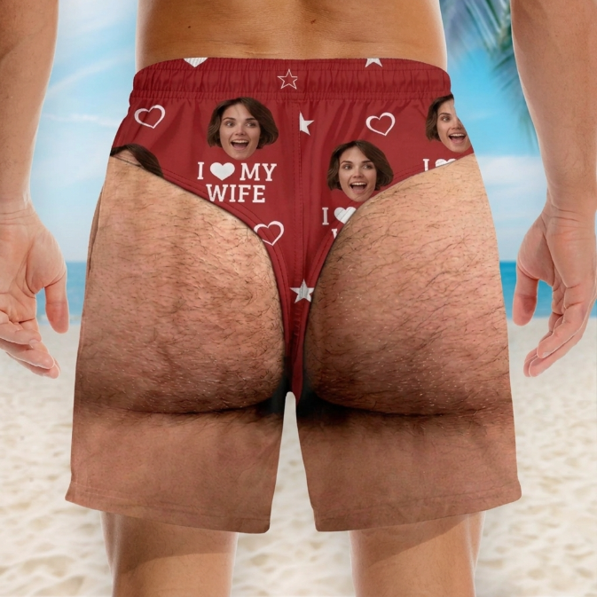 Custom Funny Patriotic Men Swim Trunks - Personalized Summer Vacation And Travel Gifts For Men - Freedom And Chill