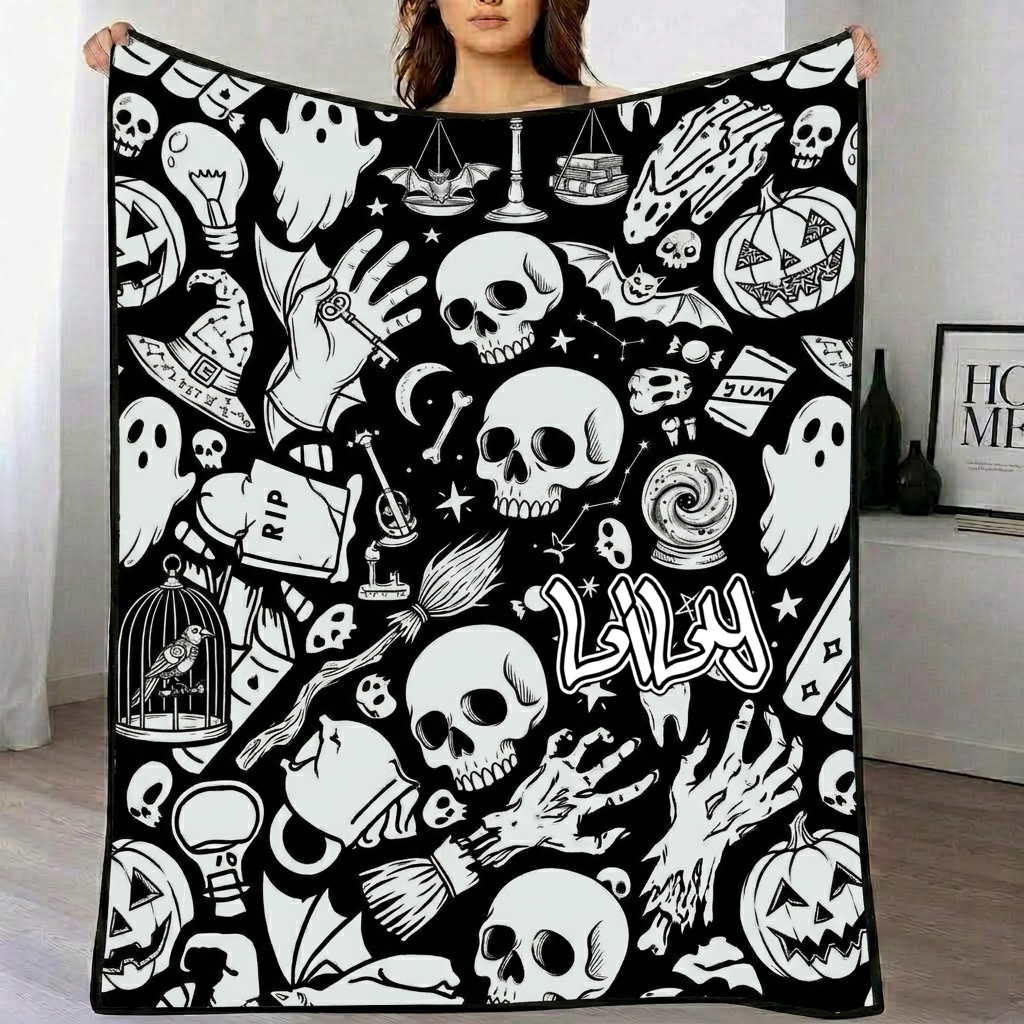 Manta De Desenho Faça Você Mesmo (conjunto Opcional De 24 Marcadores Coloridos) Crie Sua Própria Arte Com Esta Manta Lavável Que Se Tornará Uma Lembrança Para Crianças E Adultos. - CustWitPT