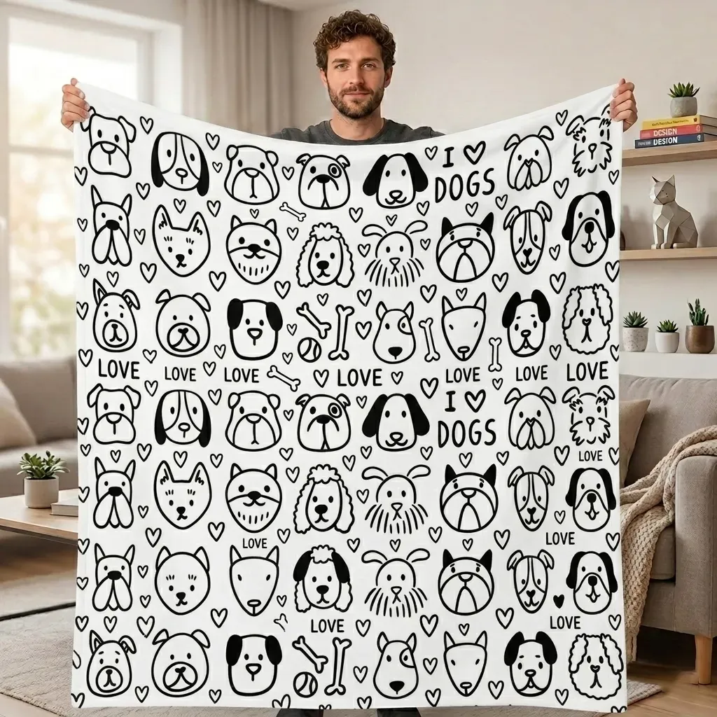Cobertor De Desenho DIY, Rabisque Seus Próprios Cobertores, Pintura Lavável Personalizável E Cobertores De Brincar Para Adultos - CustWitPT