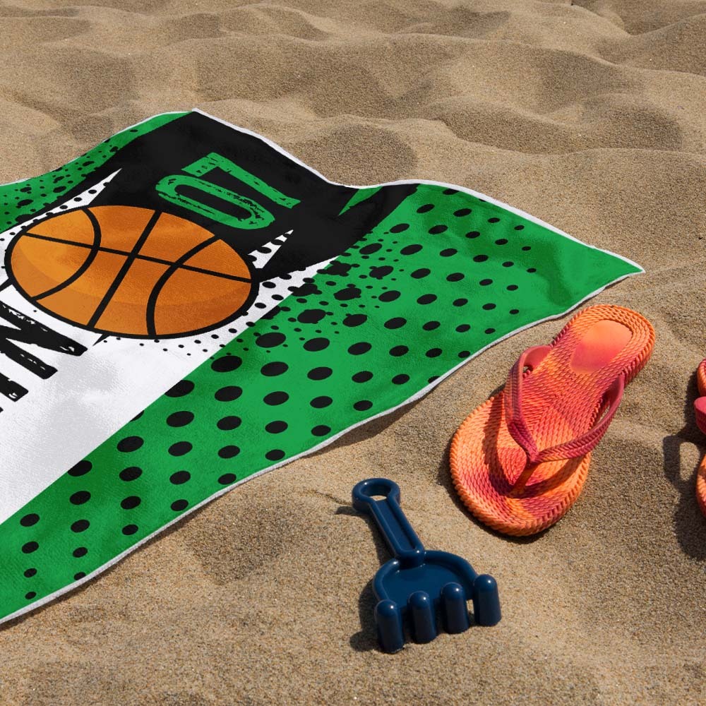 Toalha De Praia Personalizada Com Bolas Para Esportes De Praia, Presentes Perfeitos - CustWitPT