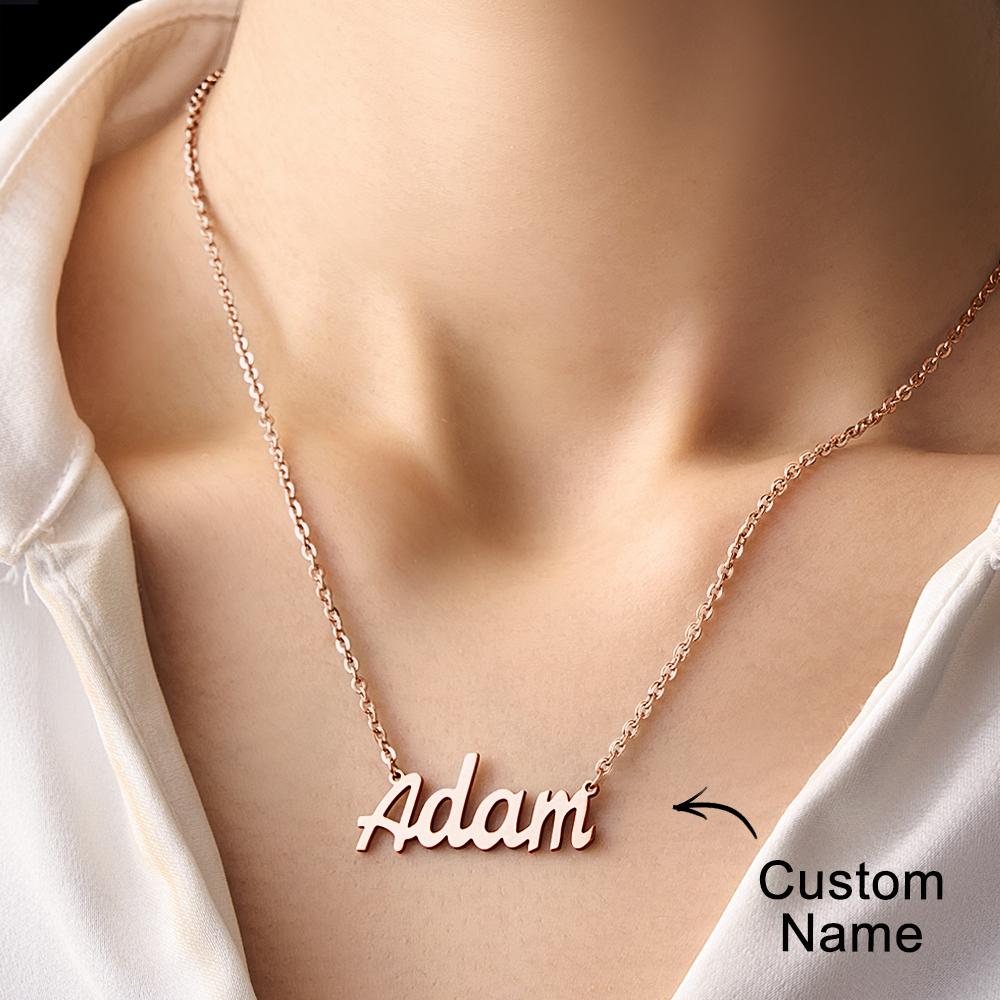 Custom Multi-Name Necklace, Personalized Nameplate Necklace for Family, Friends & Couples