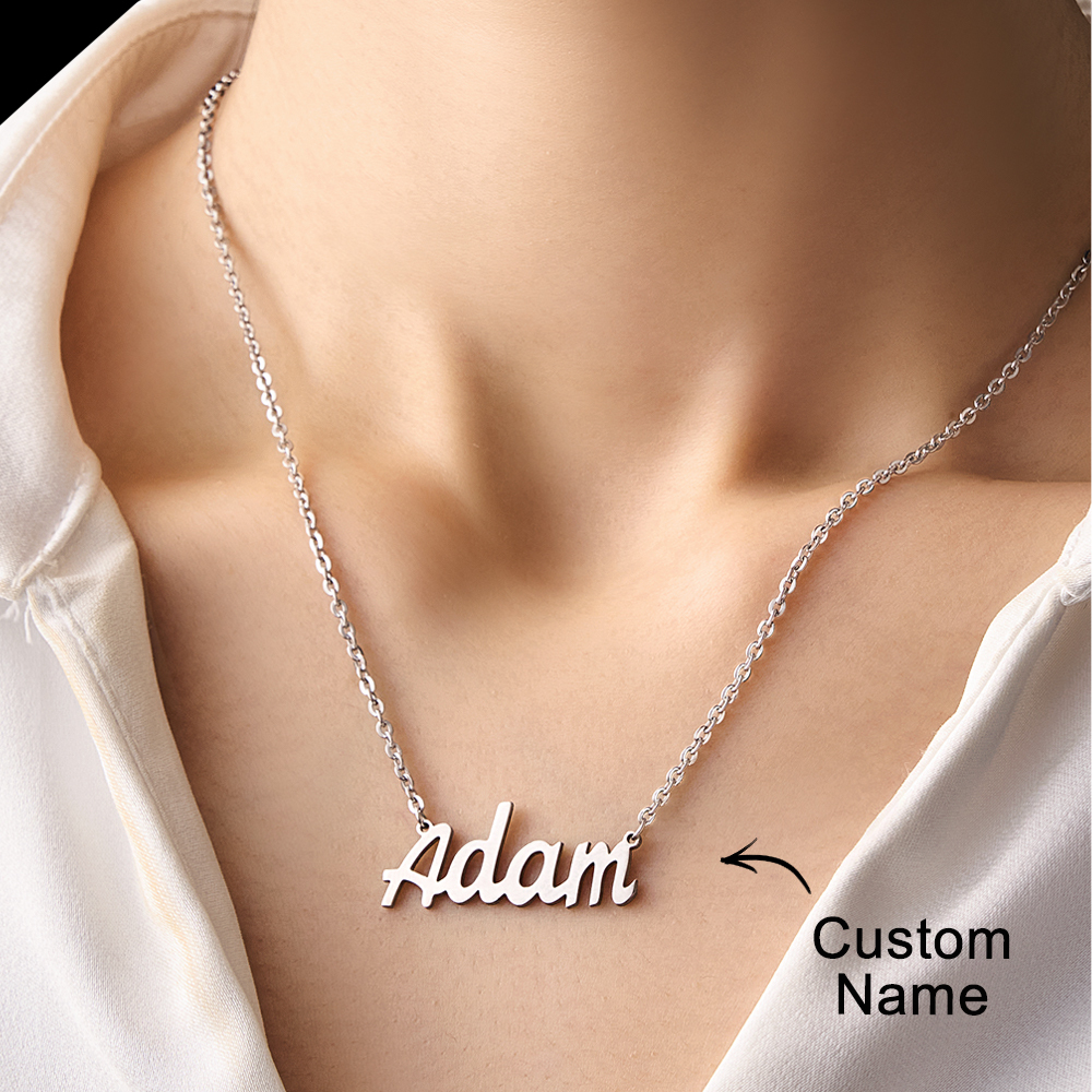 Custom Multi-Name Necklace, Personalized Nameplate Necklace for Family