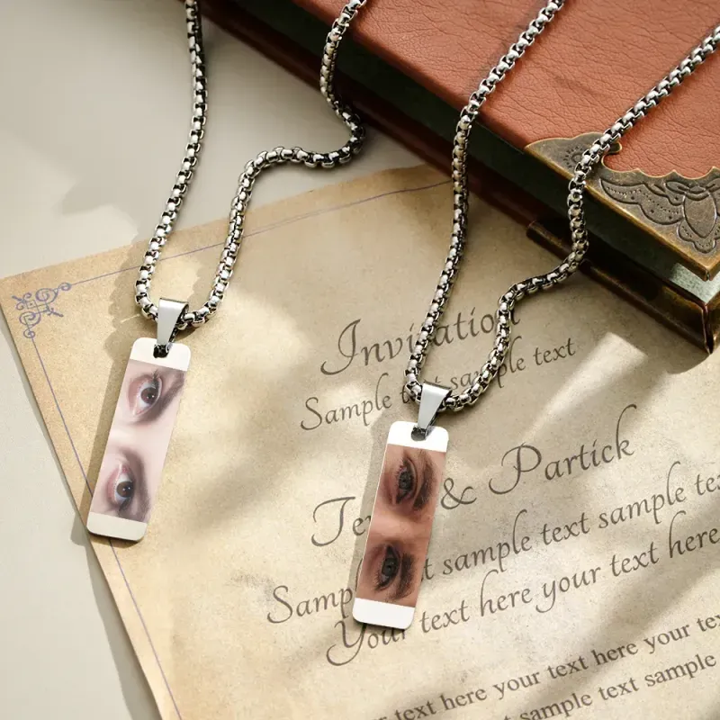 Custom Eyes Photo Necklace