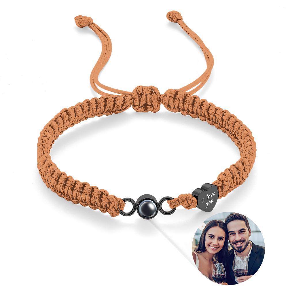 Pulseira De Projeção De Foto Personalizada Com Coração Para Presente De Casal - CustWitPT