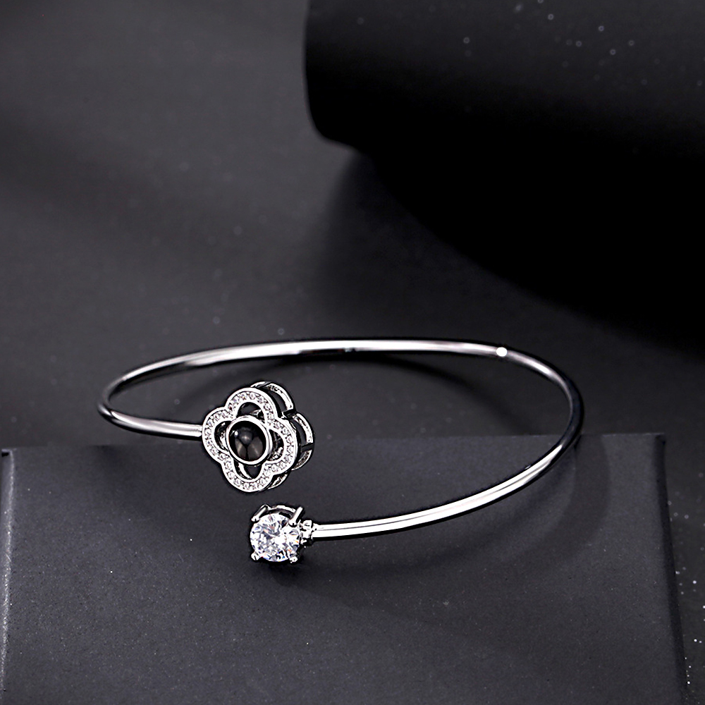 Pulseira De Projeção Personalizada Com Foto Personalizada, Pulseira De Cisne, Joia, Presente Para Ela - CustWitPT