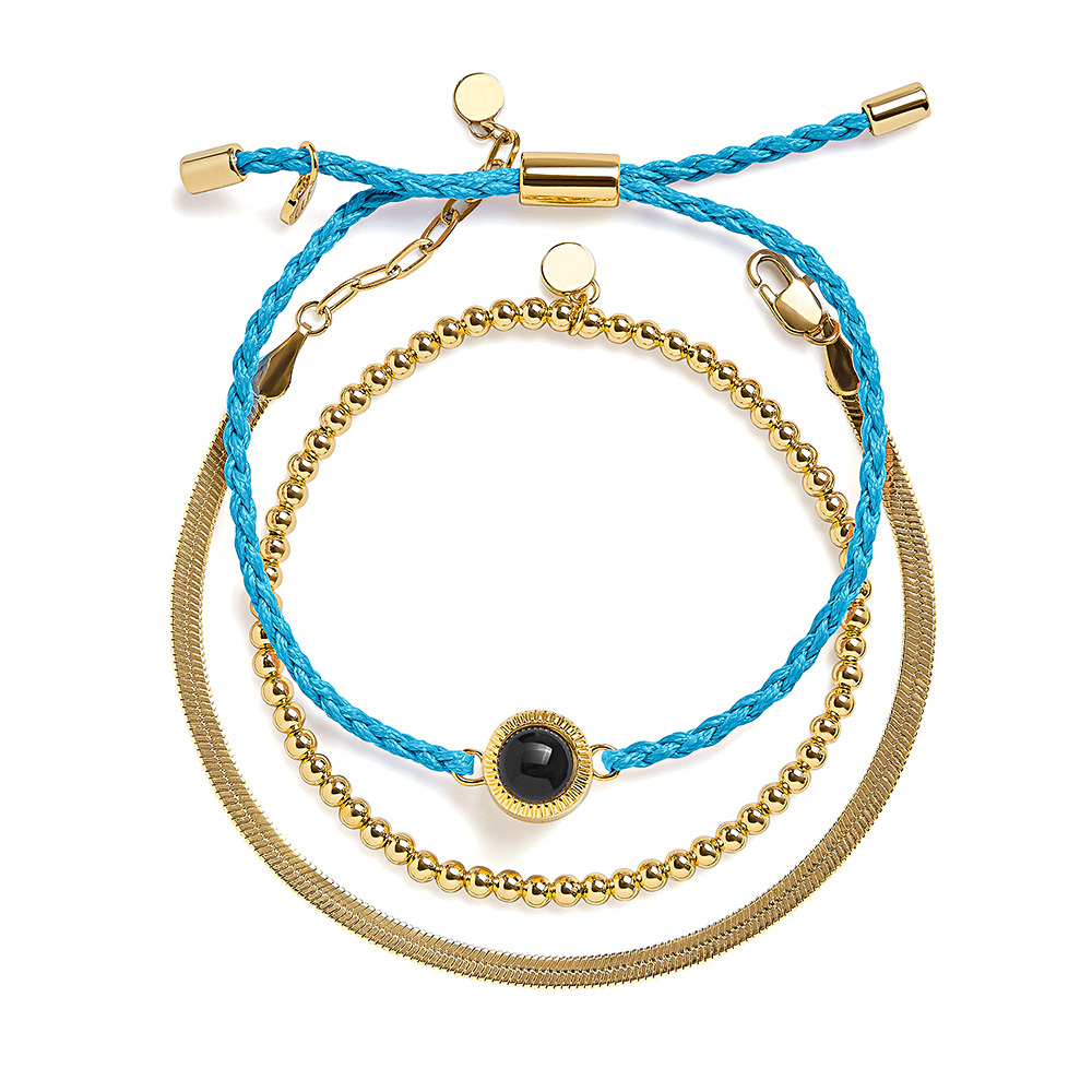 Pulseira De Fotos Personalizada Com Projeção De Joias E Pulseira Elástica De Contas Personalizadas, Presentes De Natal - CustWitPT